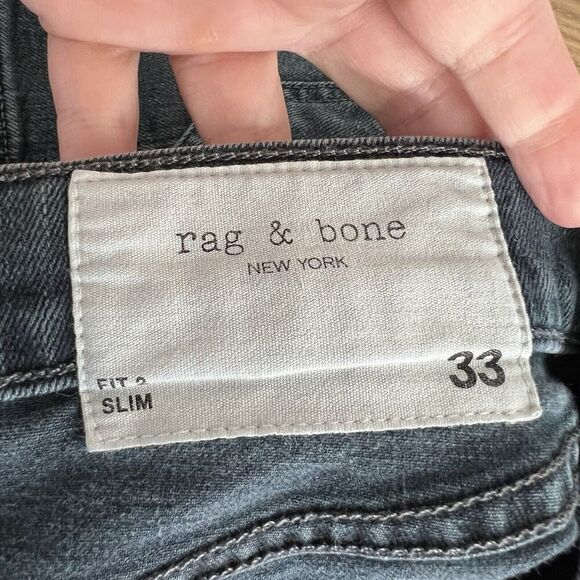 Rag and Bone Jeans Mens 33 Fit 2 Slim Straight Leg - Picture 7 of 16